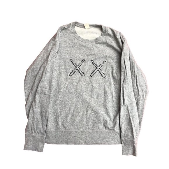 Rare Kaws X Uniqlo Sesame Street Sweater Large Gray - Picture 2 of 8